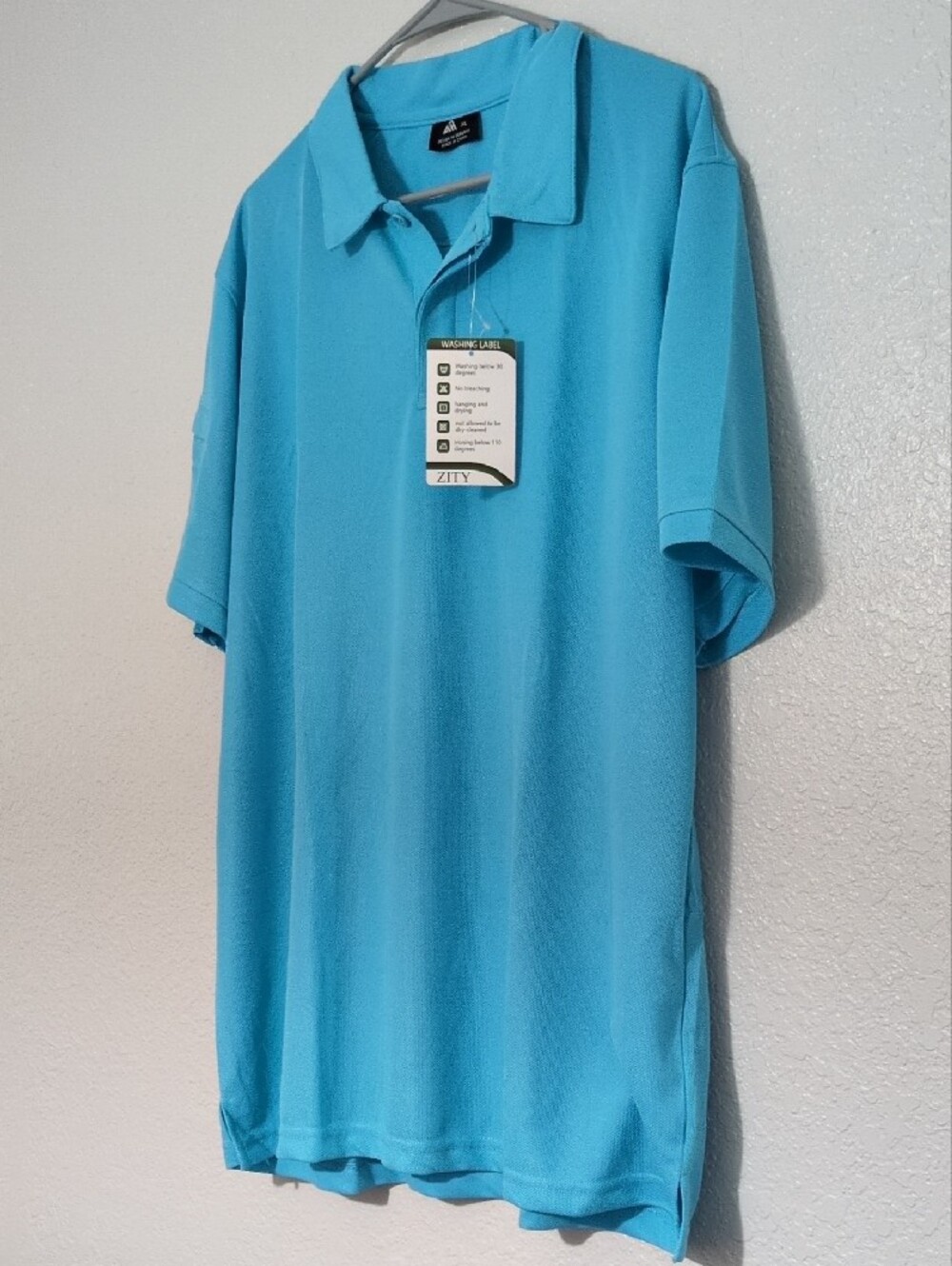 Zity Golf Men's Short-Sleeve Polo in Bright Aqua